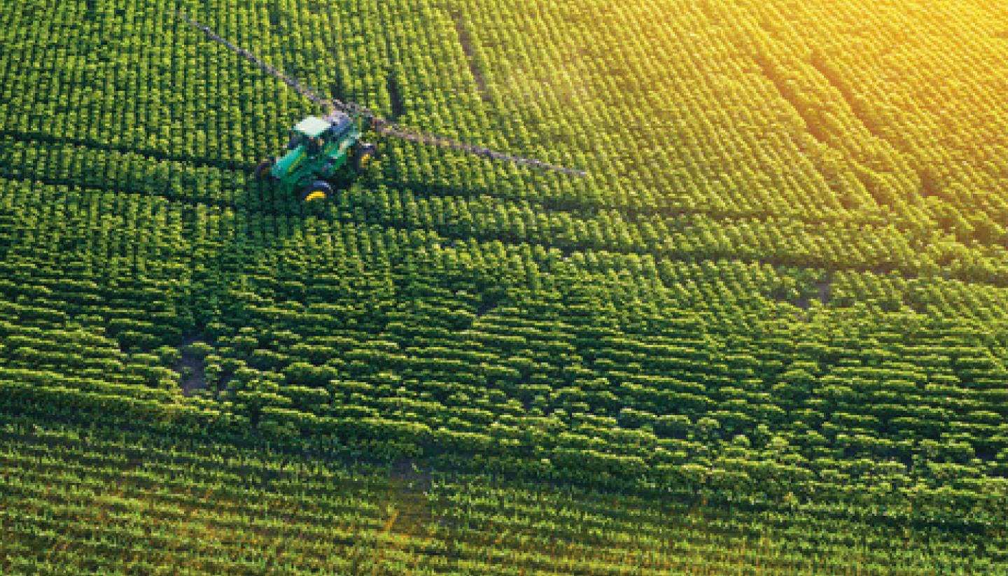 tractor and field