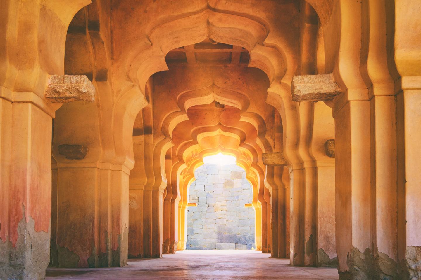 Lotus Mahal in Hampi India. Sustainability agriculture agritech solar energy. 