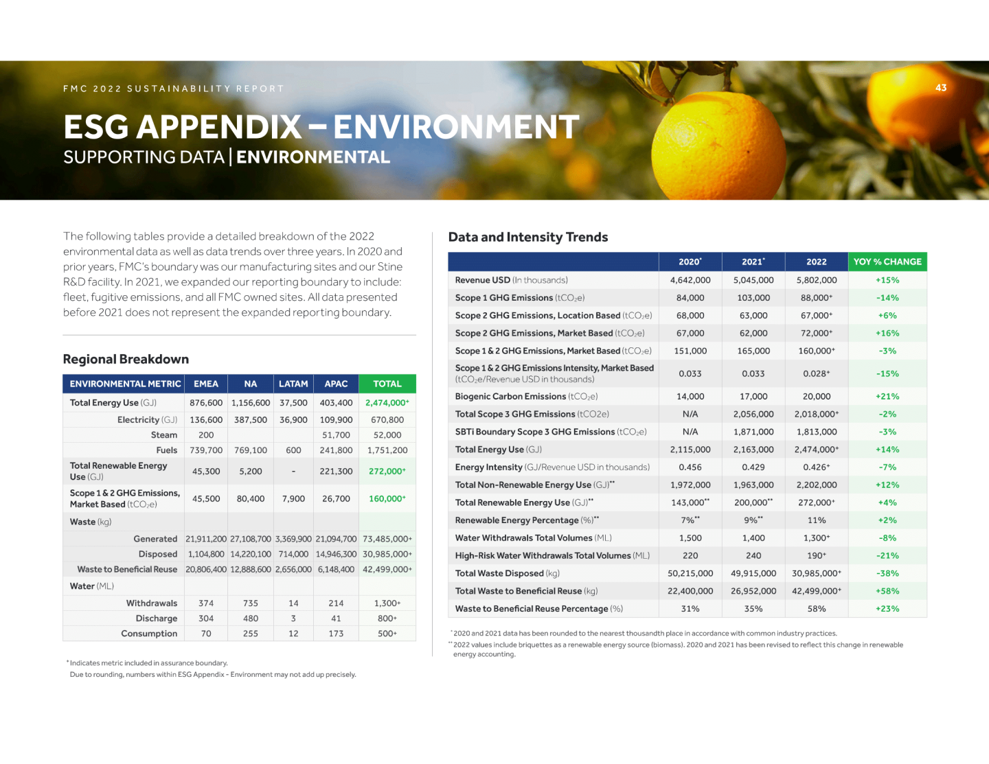 ESG APPENDIX - Environment